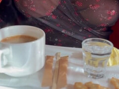 Amatør, Blottere, Mad, Offentlig, Solo, Strømper, Bryster