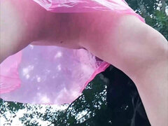 Amatéri, Muži v dámskom, Nohy, Nemecké, Masturbácia, Nylonové, Vonku, Sólo