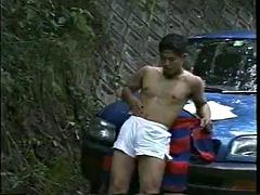 Anaal, Aziatisch, Bondage discipline sadomasochisme, Stel, Homo, Japaans, Spier, Buiten