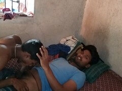 Desi homosexual afternoon delight on couch without protection