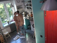 Step Daughter Ellison Sun Blows Step Dad in Kitchen - Amateur Teen Taboo