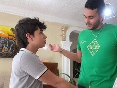 Gay teacher pounds tight asshole bareback in English lesson