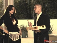 Duży kutas, Duże cycki, Brunetka, Cycata, Kobiety mężczyzna, Hardcore, Nagość, Cycki