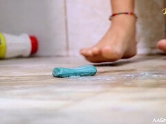 Grosser arsch, Braunhaarige, Vollbusig, Hardcore, Natürlichen titten, Dusche, Titten, Ehefrau