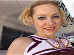 FRESH TEEN PORN - Cheerleader Cindi Loo teased by ice cream man