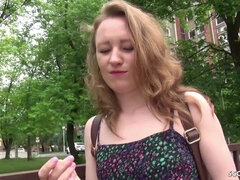 GERMAN SCOUT - REAL GINGER COLLEGE TEENAGE SEDUCE TO ASSFUCK AT PUBLIC CASTING - Verified amateur sex