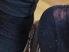 Amatör, Svart, Fotfetisch, Milf, Nylon, Strumpbyxor, Sockor, Solo