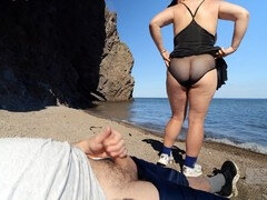 Amateur, Playa, Masturbación, Desnudo, Al aire libre, Público