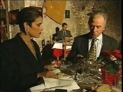 Elegant Italian Aged Cheating Husband On Restaurant