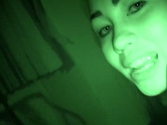 Night vision recorded this homemade porn video with Asian girlfriend fucking