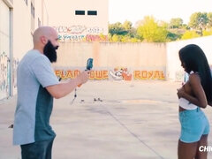 Verga grande, Tetas grandes, Morena, Ébano, Corridas faciales, Hd, Al aire libre, Pov