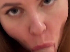 18, Amatorka, Obciąganie, Sperma, Wytrysk, Domowej roboty, Punkt widzenia, Rosyjski