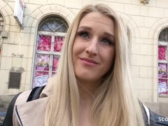 BLONDE CZECH TEEN DIANE SEDUCE TO ANAL FUCK AFTER COLLEGE AT CASTING - Euro Reality