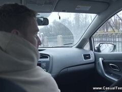 18, Kuřba, Brunetka, Striekanie semena, Európskej, Prirodzené prsia, Školáčka, Vyholené