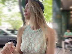 Onani, Orgasme, Utendørs, Truser, Offentlig, Upskirt