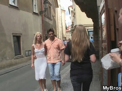 큰 음경, 금발의, 잡힌, 바람핀, 체코인, 유럽인, 여자친구, Hd