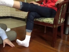 Chinese Femdom- Boot Licking