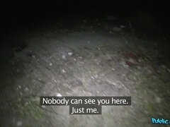 Dark Haired Woman Takes Stranger's Full Load In Public