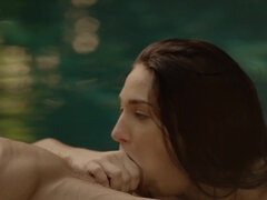 큰 가슴, 오랄섹스, 흑갈색 머리, 목구멍이 막히는, 핸드잡, Hd, 자연의 가슴, 면도된