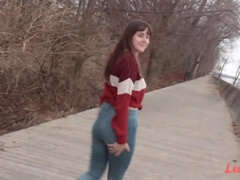 Shameless teen Outdoor catchy sex video