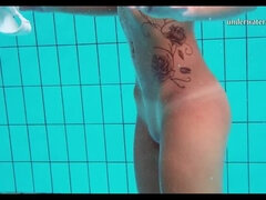 Hungarian teen Szilva underwater naked