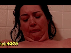 ItsKylieBBW PLUS-SIZE Bathroom Have Fun in Fishnets