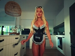 Tetas grandes, Rubia, Mamada, Pajear, Pov, Tragarse, Tetas, Uniforme