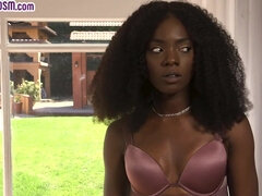 Submissive ass fucking Ebony nailed in her tight black butt