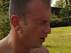 큰 가슴, 금발의, 귀여운, 갈라지는, 하드코어, 야외의, 운동, 젖가슴