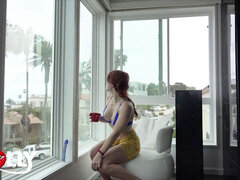 Missmolly, red-haired, dildo fuck