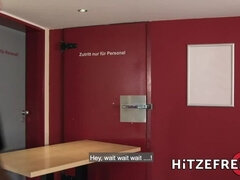 Pijpbeurt, Bruinharig, Rondborstig, Diep in de keel, Duits, Hd, Ruw, Geschoren