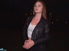 Public Agent Night time Blowjob in the Forest with Redhead - Redhead