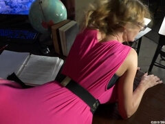 Non-nude fetish lesbian cosplay with 2 busty teachers