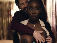 Africano africana, Peitos grandes, Boquete, Closeup, Ébano negroa, Interracial, Mãe gostosa, Meias finas