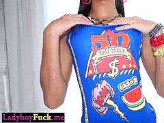 Big trunk Thai t-girl inhales and anal sex with client