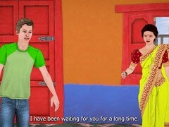 Desi husband finds out about wife's infidelity and punishes the local vegetable seller girl