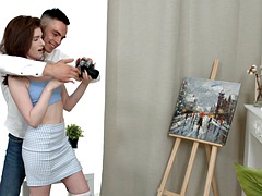 Anal, Sperma shot, Fingering, Hardcore, Rödhårig, Rakad, Mager, Tonåring