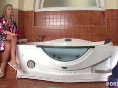 Ložnice, Blondýna, Kuřba, Spodní prádlo, Pička, Vyholené, Kozičky