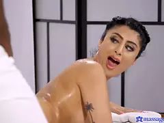 Marina Maya decorated in sperm from bbc - massage apartments