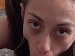 Amatorka, Obciąganie, Europejski, Drobna, Punkt widzenia, Chudy, Cycki