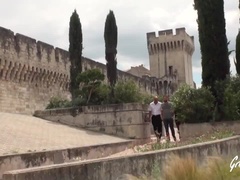 Ερασιτέχνης, Ξανθιά, Επίδειξη, Γάλλος, Όργιο, Δαντέλα, Εκτός, Δημόσιο