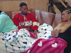 My wife's friend drops by and bangs her during movie time