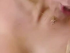 미인, 큰 음경, 큰 가슴, 금발의, 오랄섹스, 입에 사정, 나체의