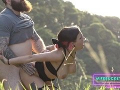 Voyeur captures real outdoor sex scene with wife and her lover
