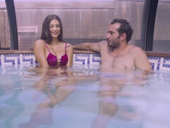 デカパイ, ビキニ, フェラチオ, 顔射, ジム, オマンコ, タトゥー, オッパイの