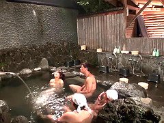 Aziatisch, Oudere vrouw, Hd, Japaans, Zoenen, Stiefmoeder, Nat, Vrouw