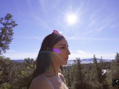 Минет, Брюнетки, В машине, На природе, На публике