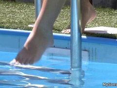 Kukk suging, Brunette, Utroskap, Europeisk, Kjæreste, Hd, Utendørs, Tenåring