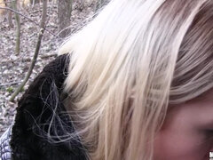 Enthousiasteling, Lieveling, Blond, Pijpbeurt, Tsjechisch, Europees, Hardcore, Buiten