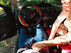 Stor kukk, Kukk suging, Bil, Tenåring